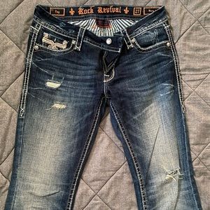 Rock Revival Dark Wash Bootcut Jeans - Size 27